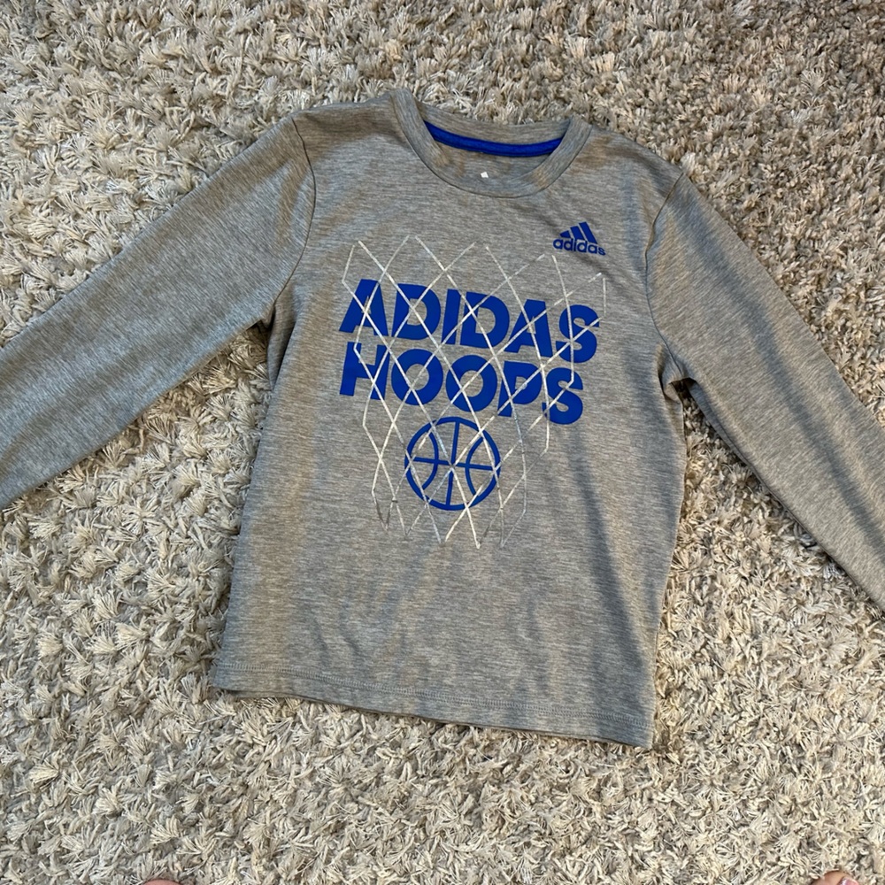 Gray Adidas youth size 6 long sleeve tee
